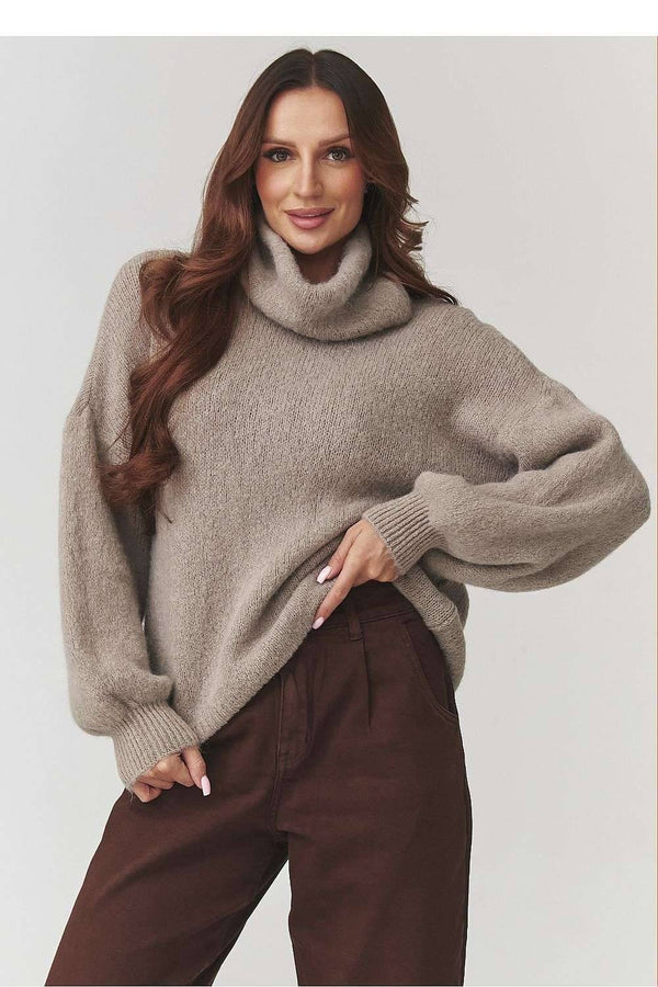 Turtleneck model 220795 Makadamia