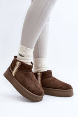 Bottes de neige tendance à plateforme et motif aztèque