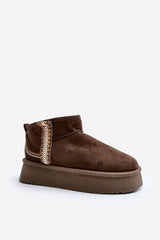 Bottes de neige tendance à plateforme et motif aztèque