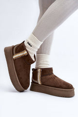 Bottes de neige tendance à plateforme et motif aztèque