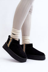 Bottes de neige tendance à plateforme et motif aztèque