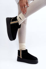 Bottes de neige tendance à plateforme et motif aztèque
