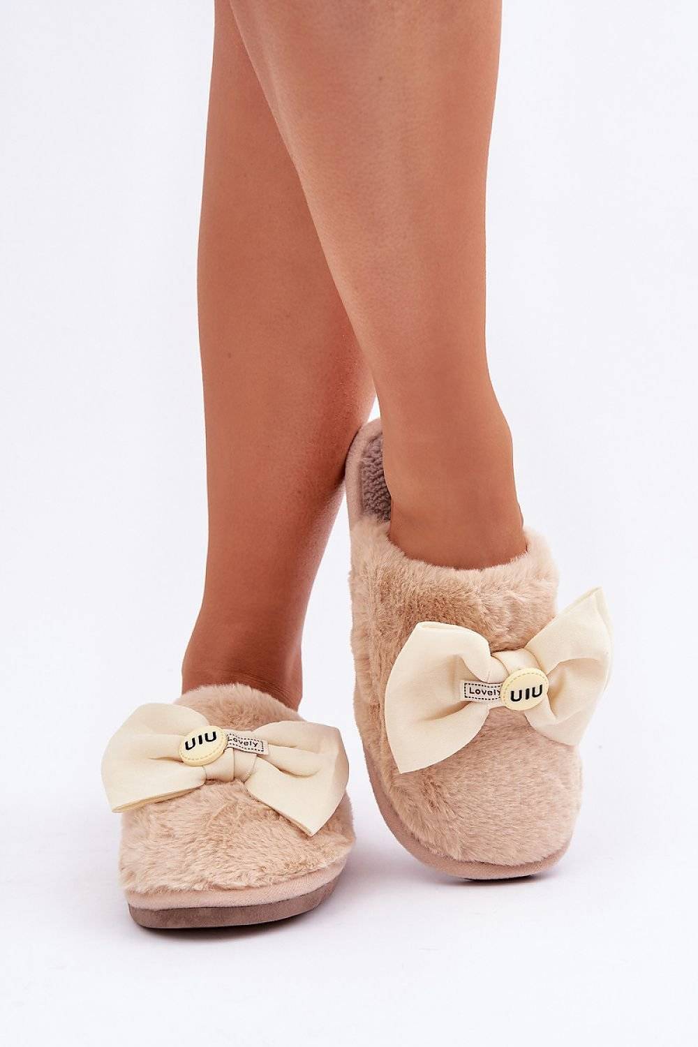 Comfortable Women's Warm Slippers with Cute Bow