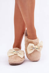 Comfortable Women's Warm Slippers with Cute Bow