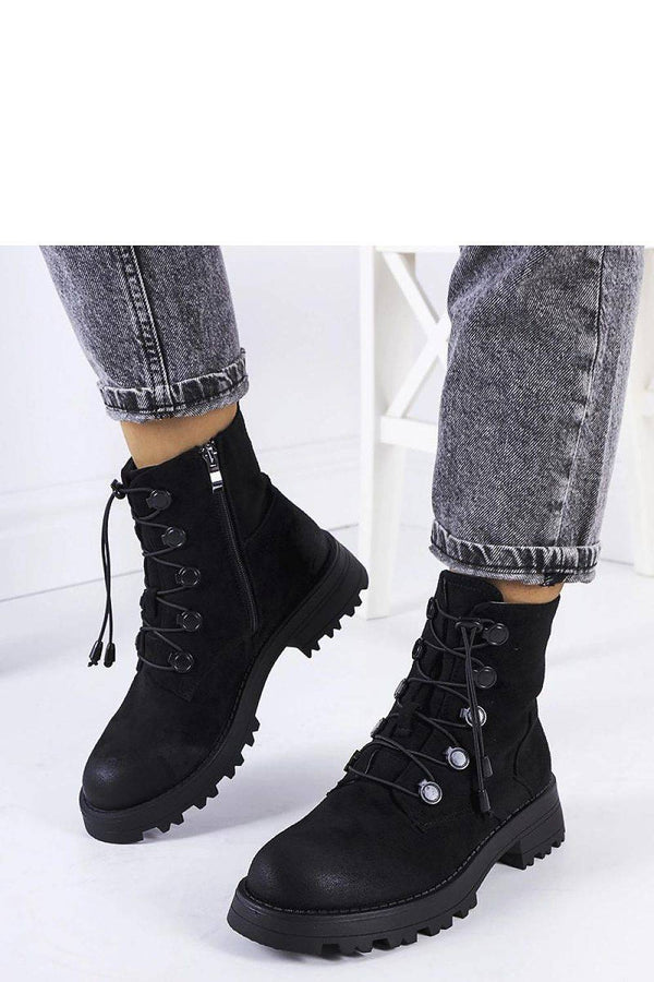 Stylish and comfortable black eco-suede Chesterfield ankle boots featuring side zipper and rugged sole for women’s fall fashion.