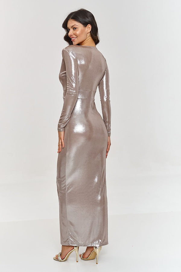 Long dress model 209578 Makadamia