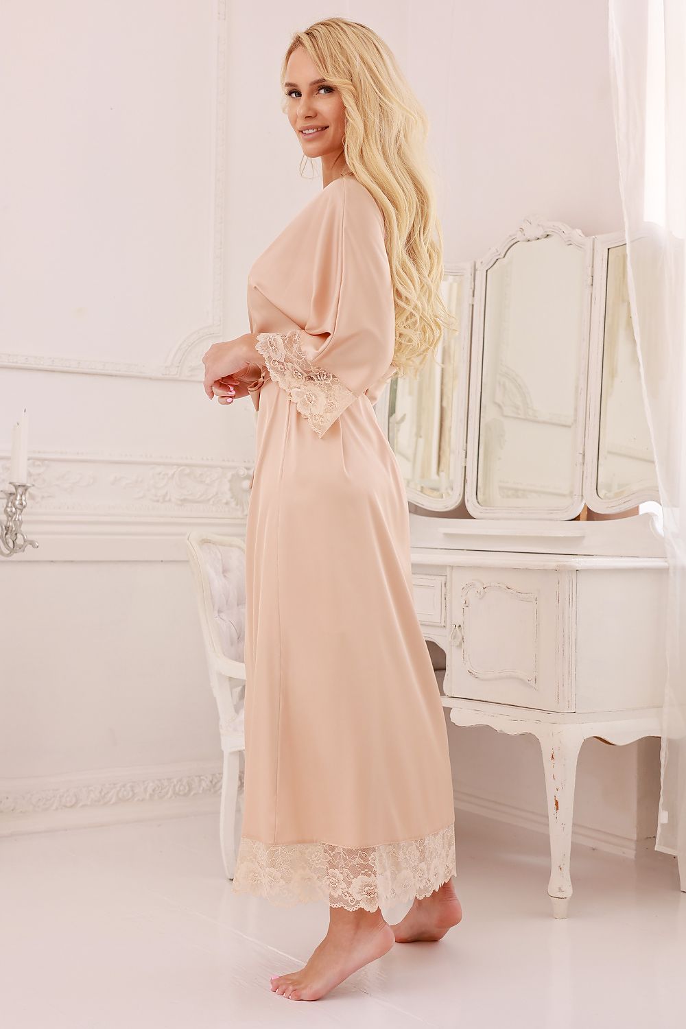 Long bathrobe model 218049 Kalimo