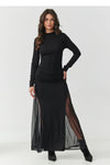 Long dress model 218109 Makadamia