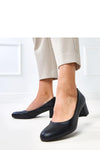 Women's Block Heel Pumps with Faux Leather