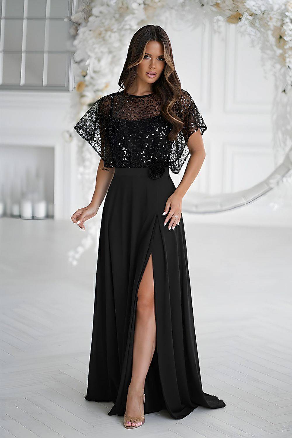 Long dress model 219685 Bicotone