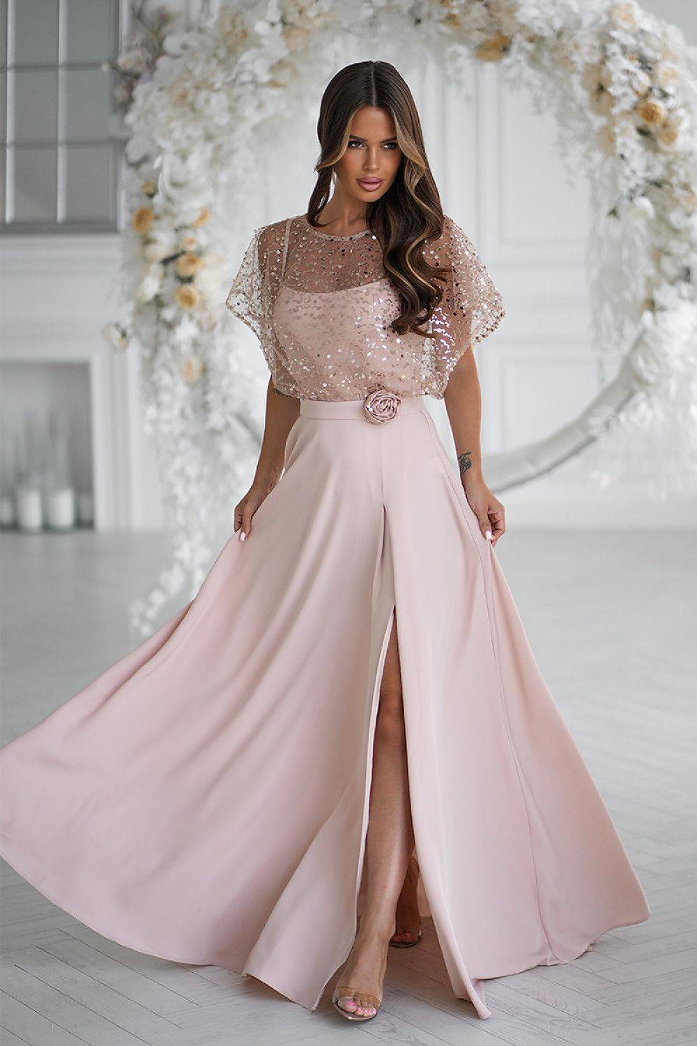 Long dress model 219689 Bicotone