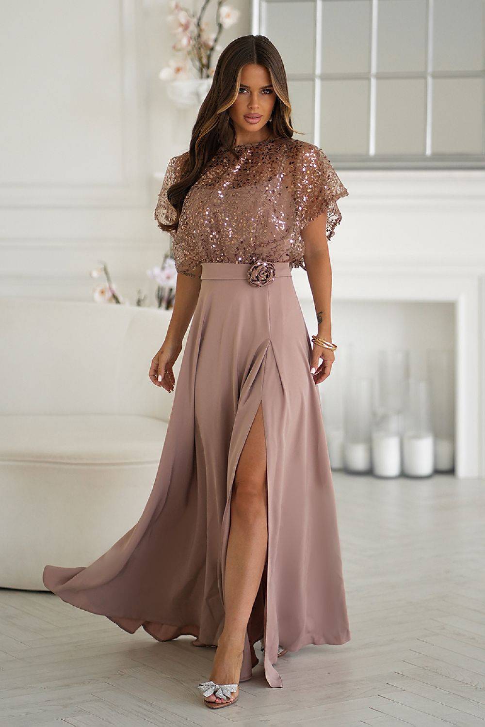 Long dress model 219691 Bicotone