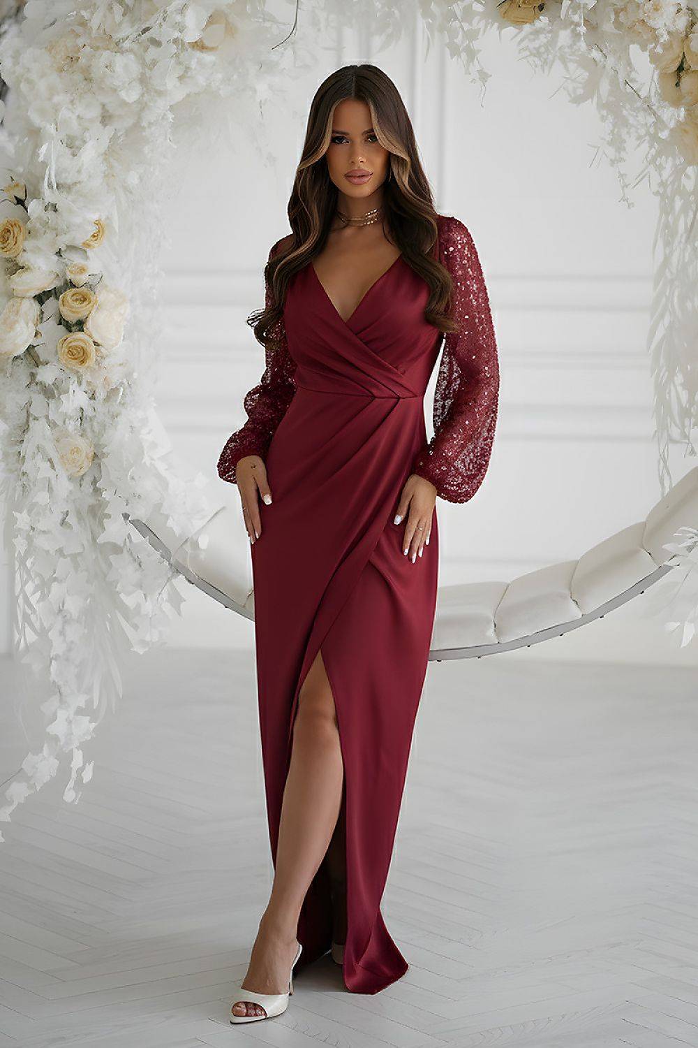 Long dress model 219704 Bicotone