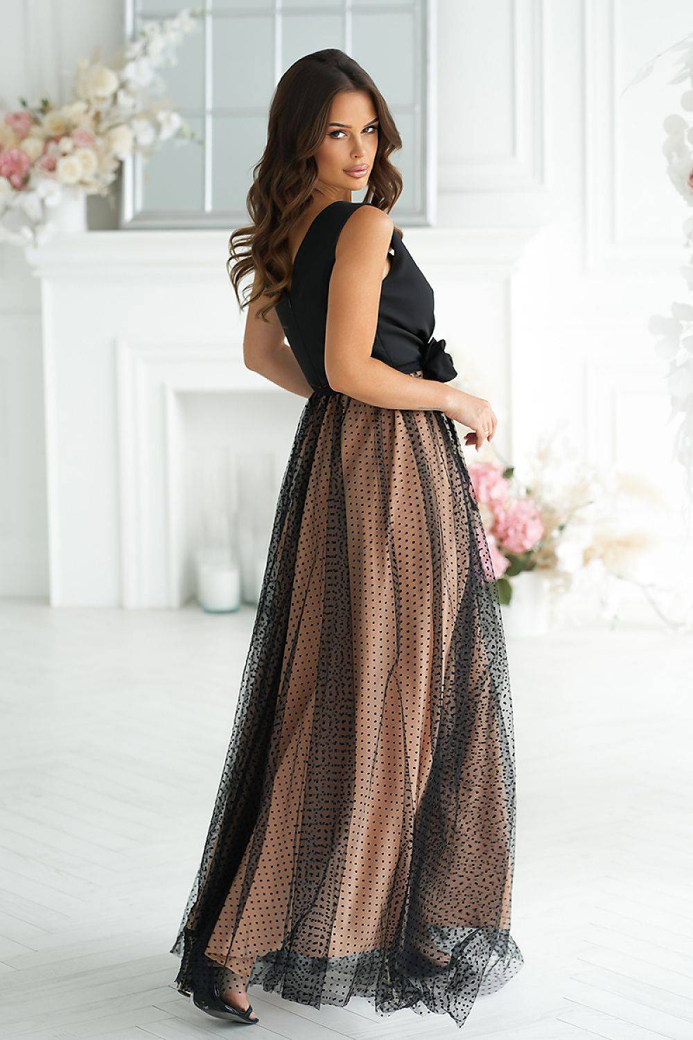 Long dress model 220095 Bicotone