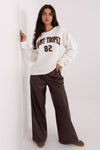 Sweat-shirt en coton et polyester pour femme