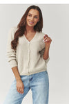 Cardigan model 223258 Makadamia