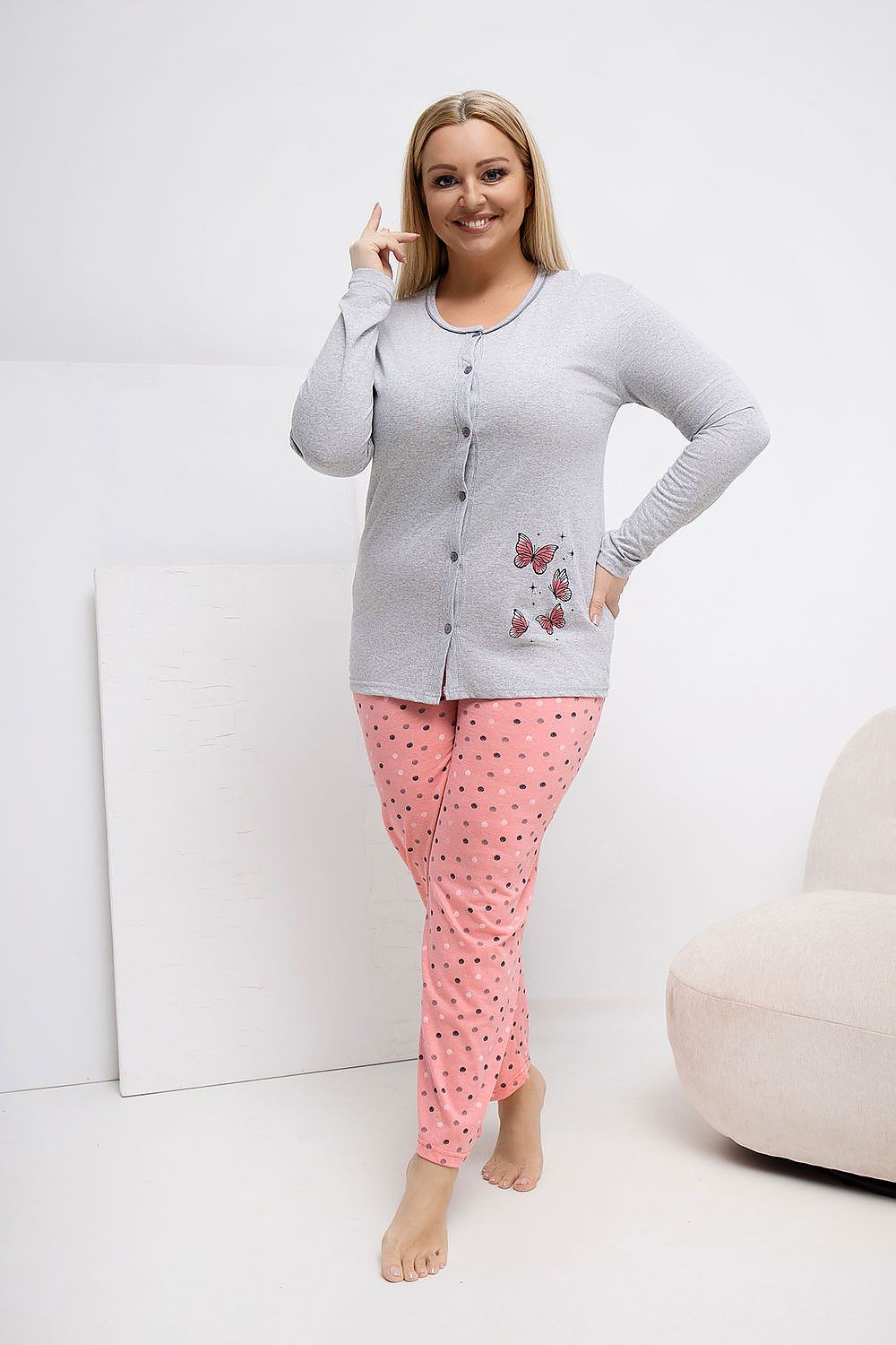 Plus Size Pajamas model 223305 Forever Pink