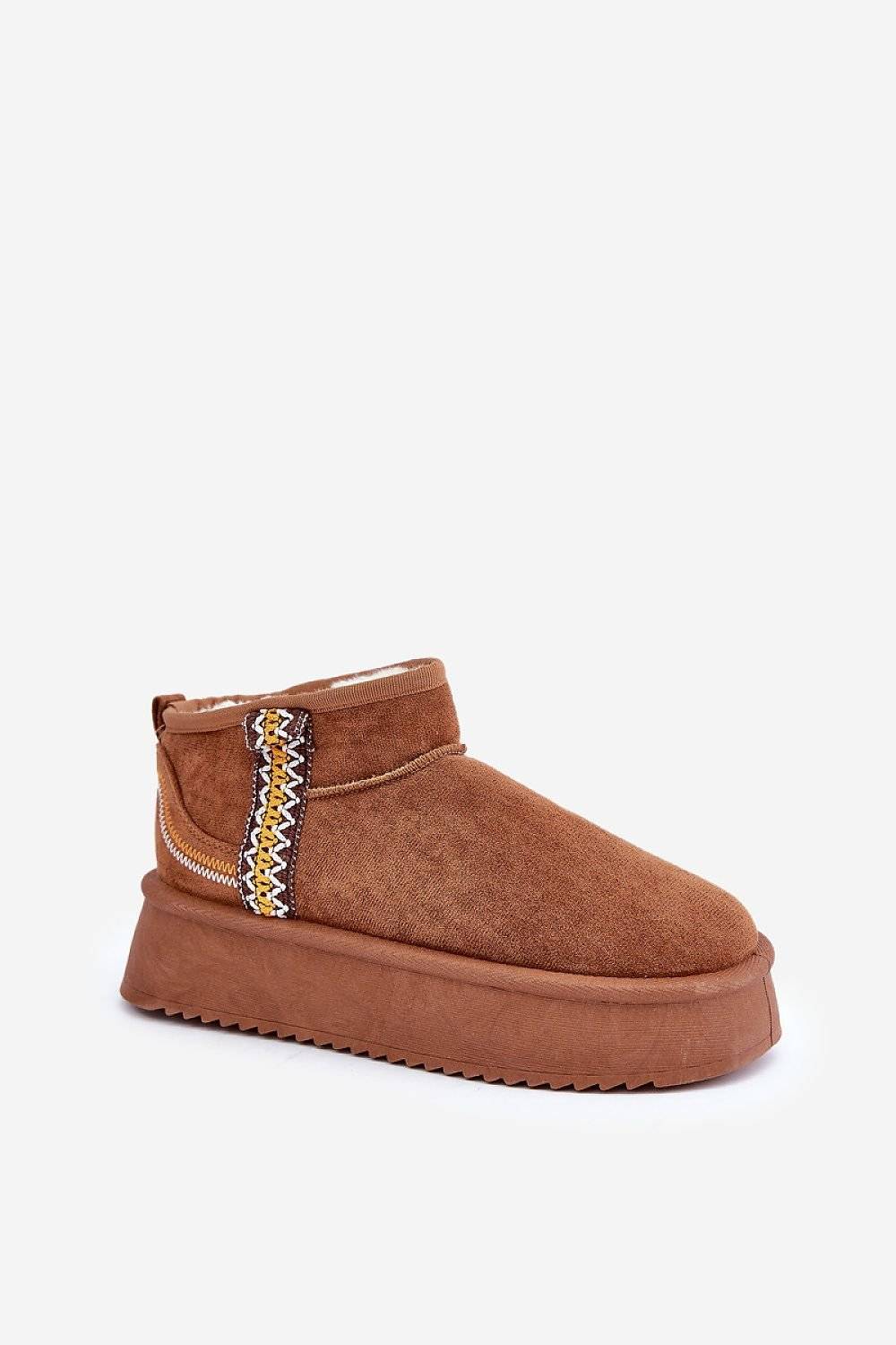 Bottes de neige tendance à plateforme et motif aztèque