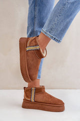 Bottes de neige tendance à plateforme et motif aztèque