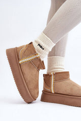 Bottes de neige tendance à plateforme et motif aztèque