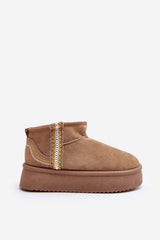Bottes de neige tendance à plateforme et motif aztèque