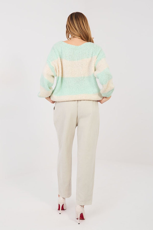 corduroy trousers model 224386 Italy Moda