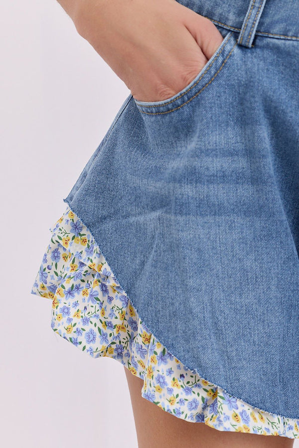 Denim shorts model 228032 Factory Price