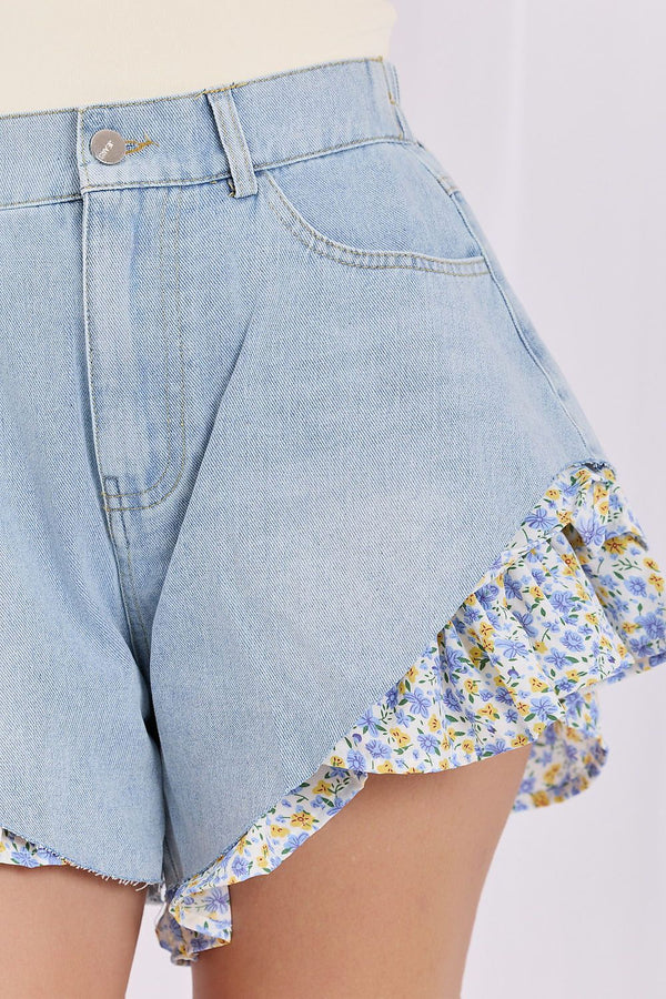 Denim shorts model 228033 Factory Price