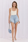 Denim shorts model 228033 Factory Price